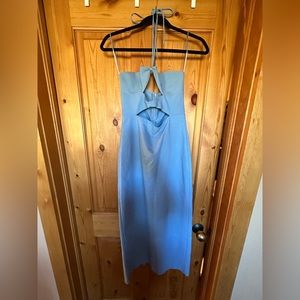 Zara Blue cutout midi dress